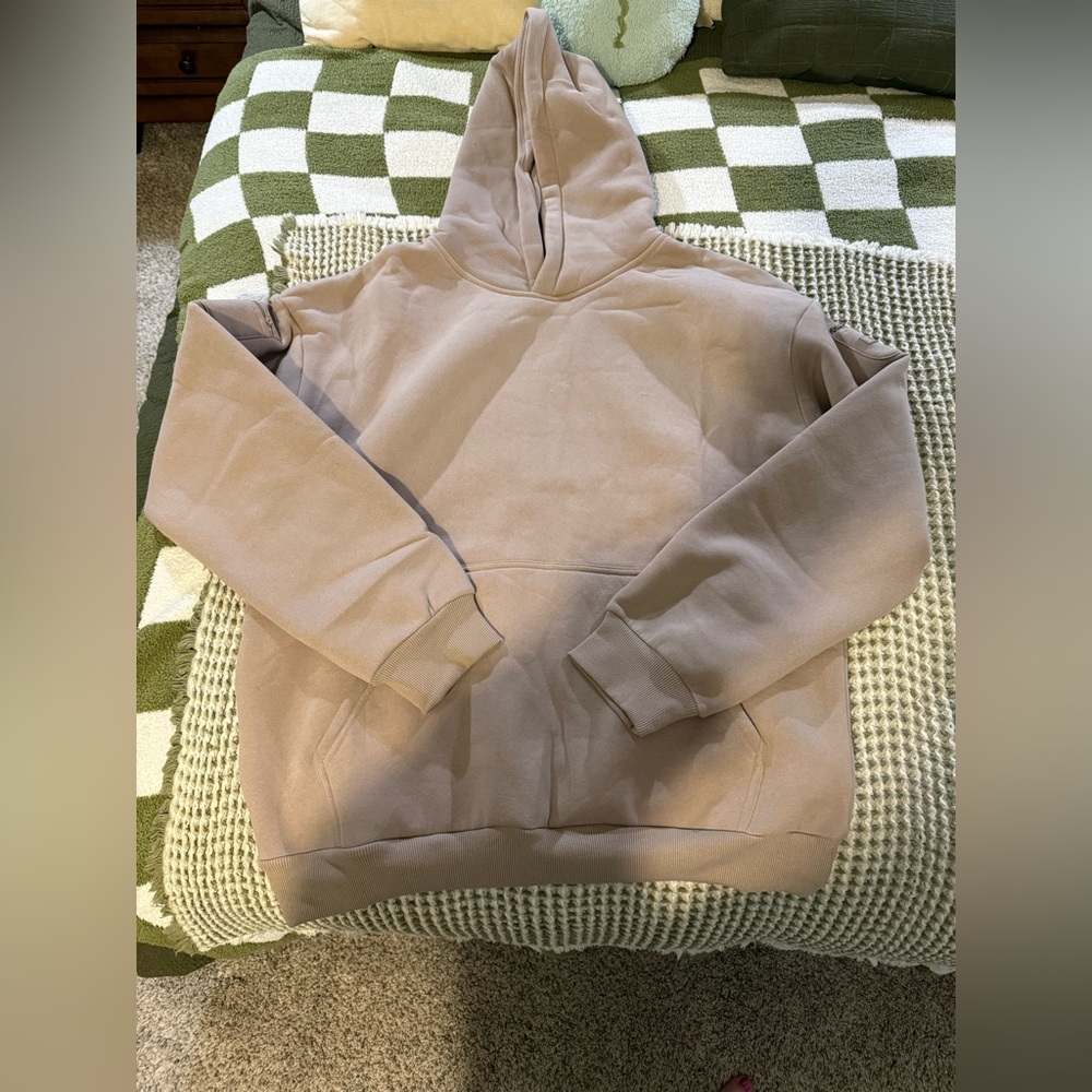 Comfrt Travel Essentials Hoodie Bark Tan Brown XL KJHU47 Pullover Sweatshirt